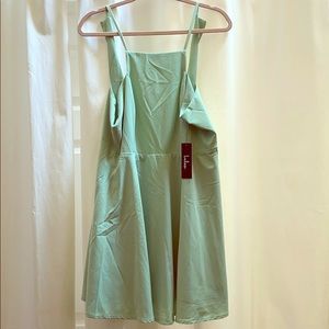 Lulus Calls to Charm Sage Green Skater Dress
